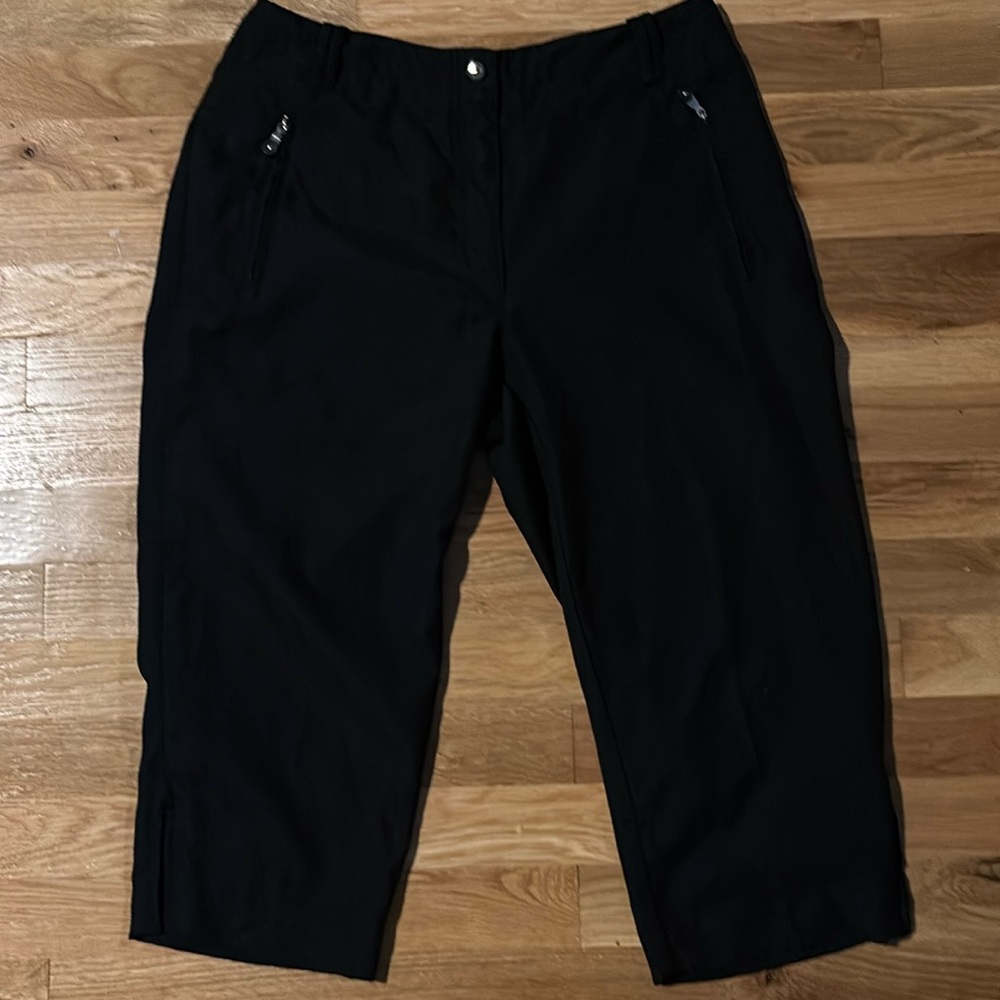 Jamie Sadock Black Golf Pants Capri Cropped Women’s Size 6 100% Polyester